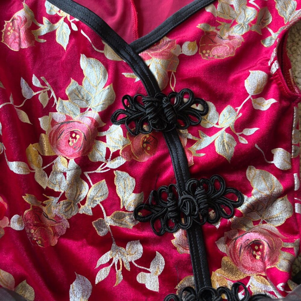 Weissman Girls Red Sequin Dance Costume Tutu MC Asian Style Recital - Picture 3 of 13